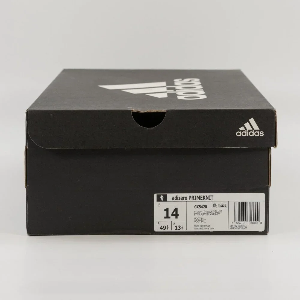 Adidas Adizero Primeknit 'White Silver Metallic' GX5420 Football Cleats
